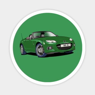 Green Miata Mazda MX-5 Mk. 3 car Magnet